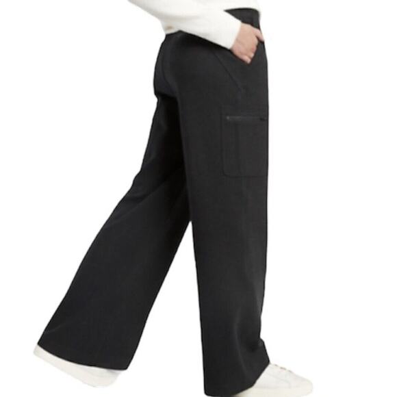 Athleta venice heathered cargo wide leg pants charcoal grey heather Size 14 - Picture 12 of 12